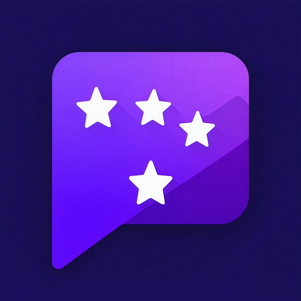 A simple icon that indicates taxonomy and memory with some light hearted stars This should be in a purple to white gradient